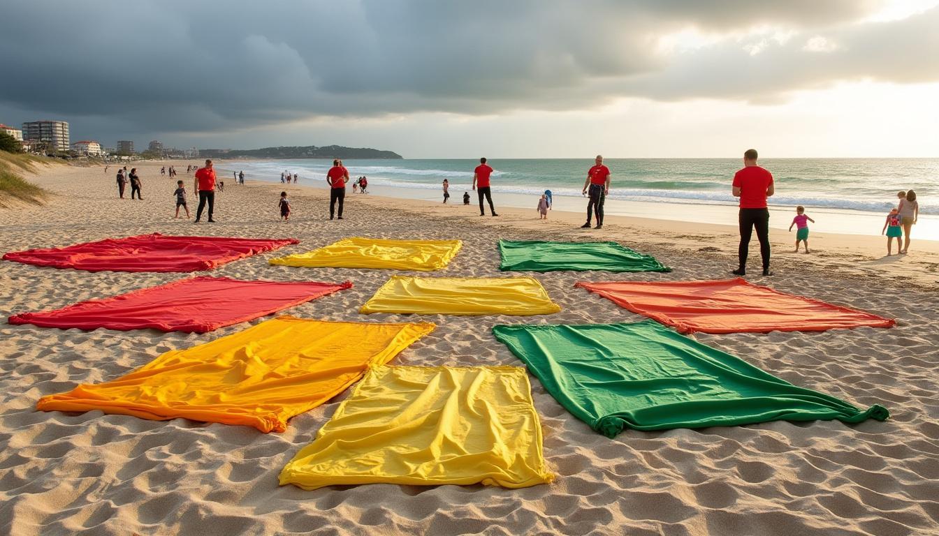 Illustration: Explication détaillée des couleurs et signification des drapeaux de plage
