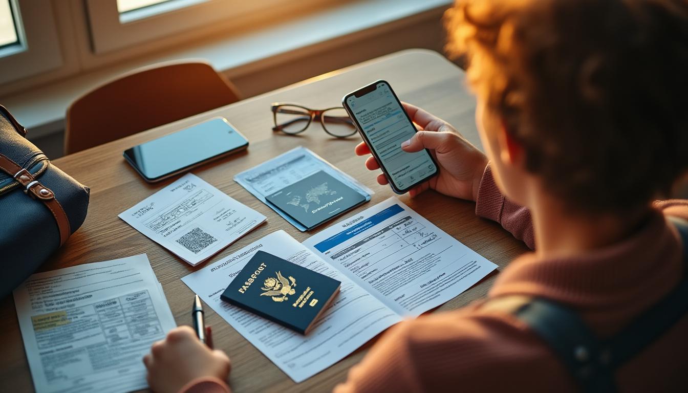 Illustration: Documents d’identité et justificatifs nécessaires selon la destination du vol