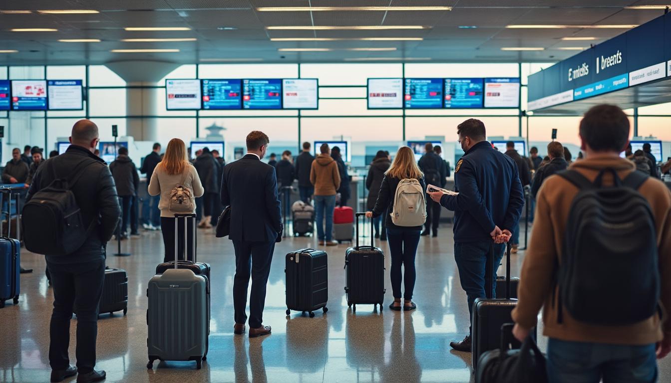Illustration: Les étapes de la procédure de passage à la douane en avion