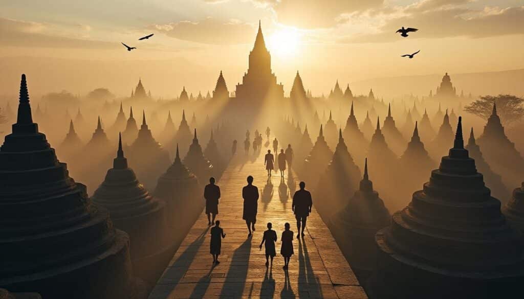 Temples en Birmanie : bruit et méditation du matin pour apaiser l’esprit