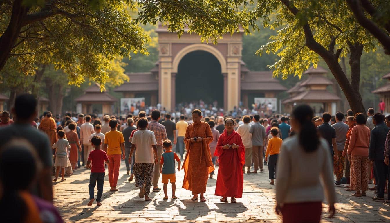 Illustration: Comprendre l’affluence dans les temples de Birmanie le week-end : facteurs, chiffres et expériences vécues