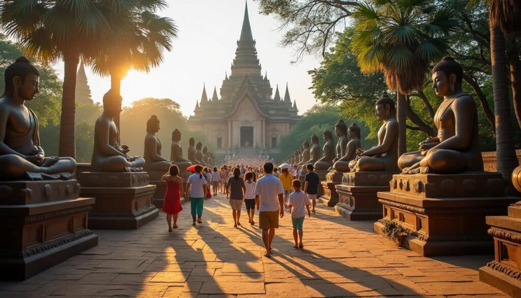 Fréquentation des temples en Birmanie : foule le week-end, conseils et astuces