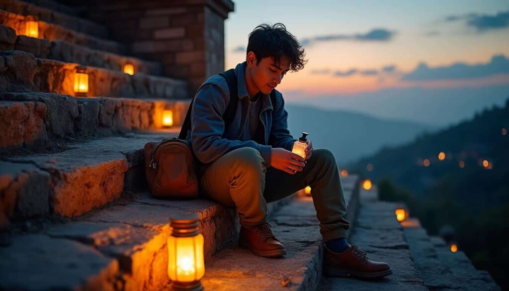 Protection contre les moustiques le soir dans les temples de Birmanie