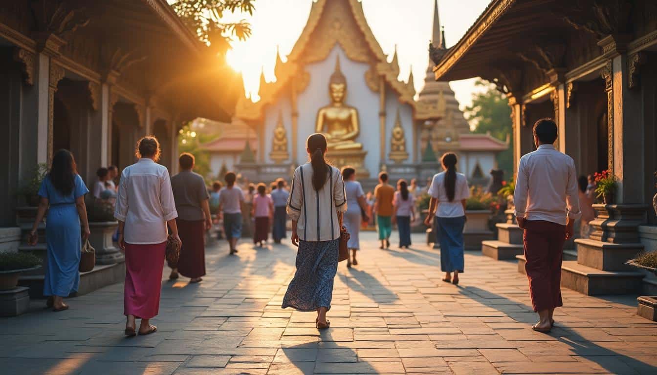 Illustration: Comprendre la tenue obligatoire pour visiter les temples en Birmanie, notamment la règle des épaules couvertes